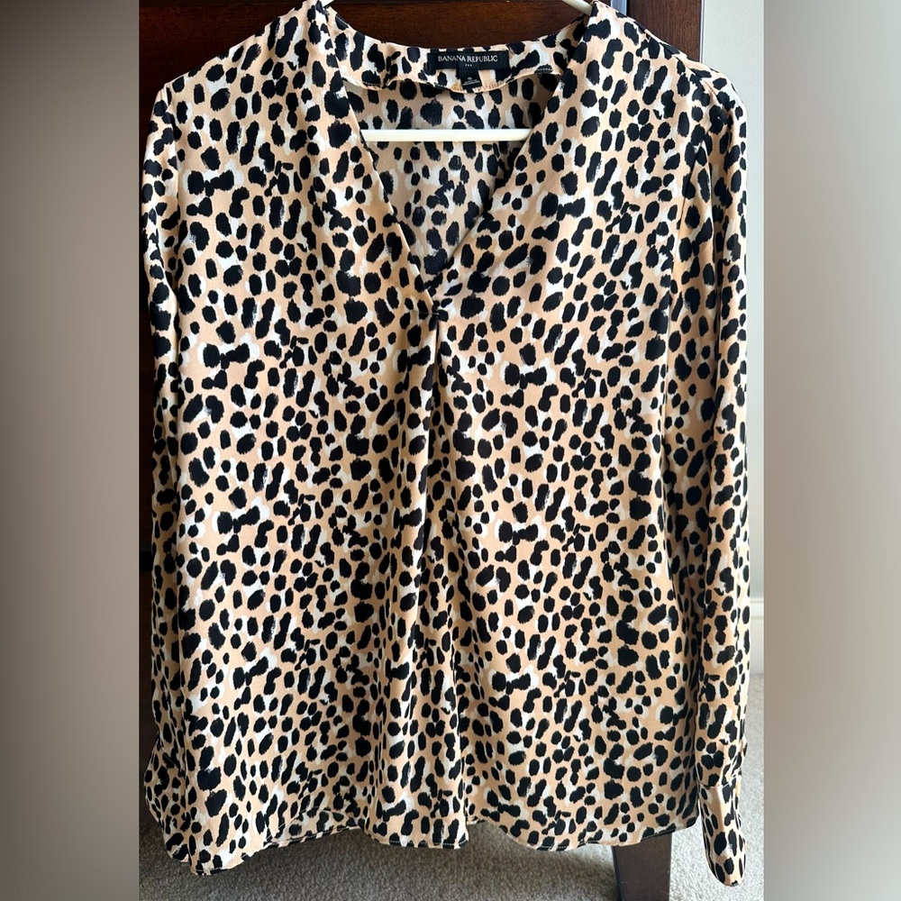 Banana Republic Animal Print Blouse